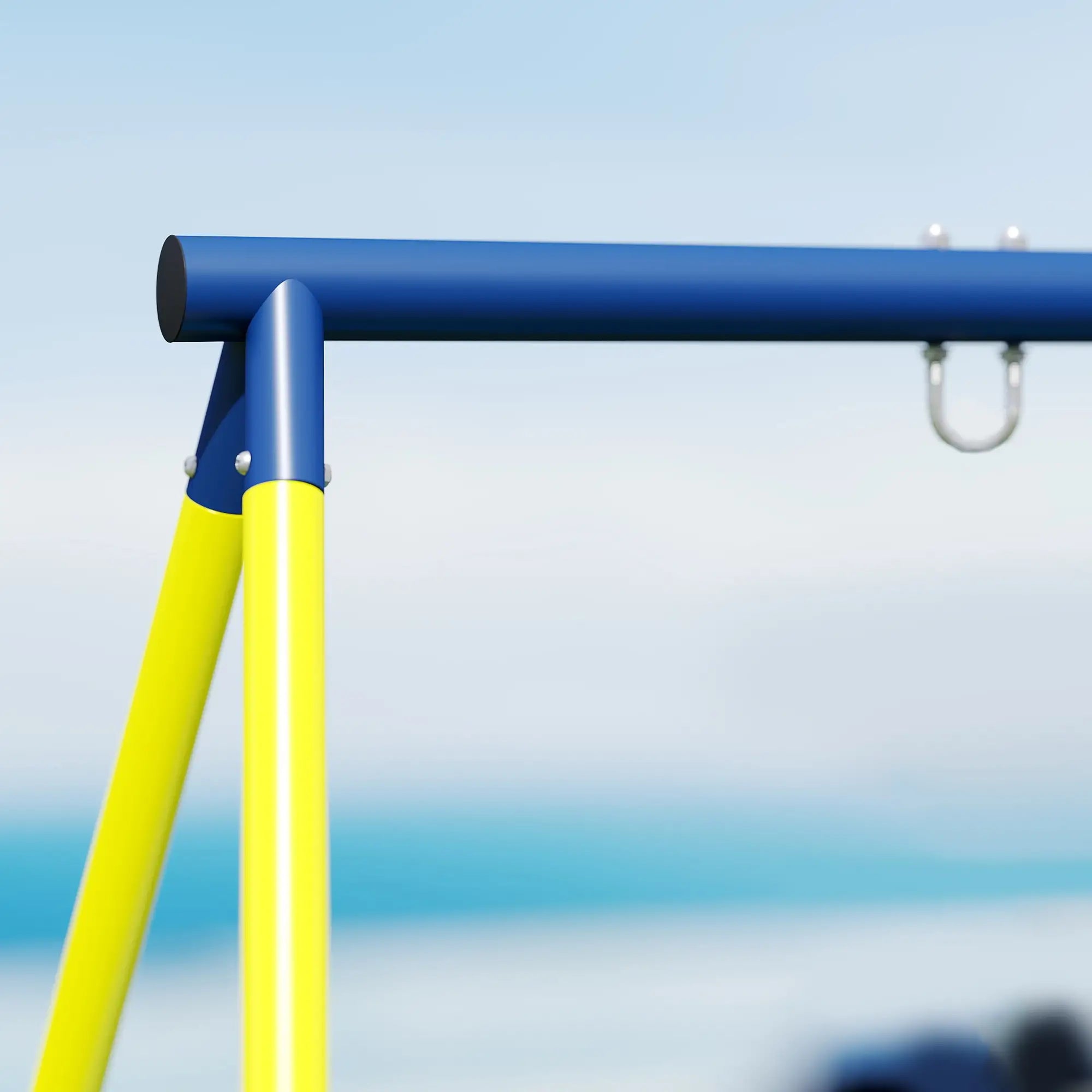 Kids Swing Set, Heavy Duty Metal, 2 Seat, Supports 150 kg, Indoor Outdoor, Blue Gym Sets & Swings at Gallery Canada