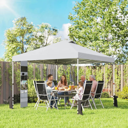 9.6 x 9.6 ft Pop Up Canopy Tent, UPF 50+, Sandbags, Wheeled Bag