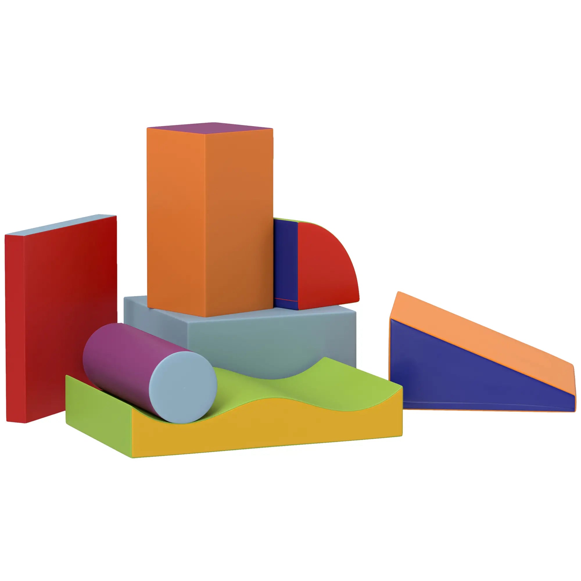 7 Pieces Soft Play Foam Climbing Blocks, Indoor Kids Play Toys, Dark Kids Gym & Playmats Multi Colour at Gallery Canada