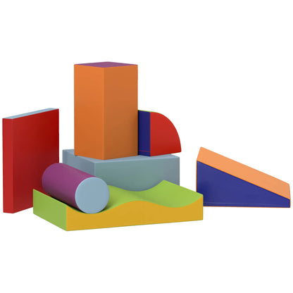 7 Pieces Soft Play Foam Climbing Blocks, Indoor Kids Play Toys, Dark Kids Gym & Playmats Multi Colour at Gallery Canada