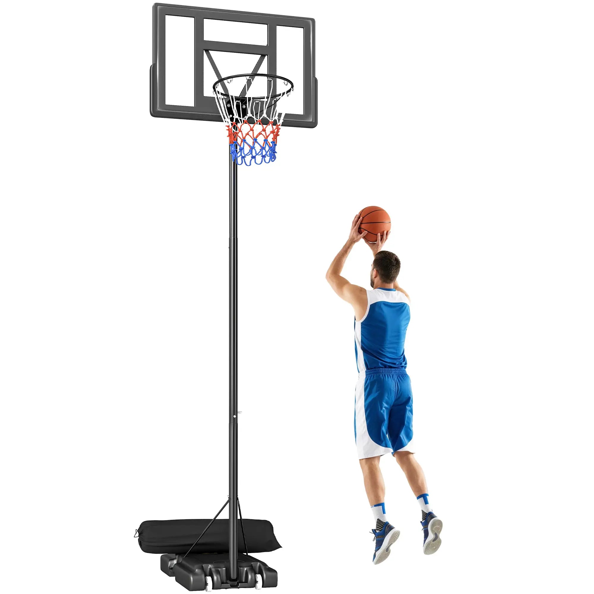 Adjustable Basketball Hoop Stand, 4.4-10 Ft, Shatterproof Backboard, Weight Bag Basketball at Gallery Canada