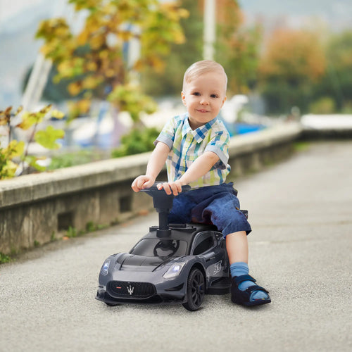 6V Maserati GT2 Licensed Electric Car for Kids, Grey