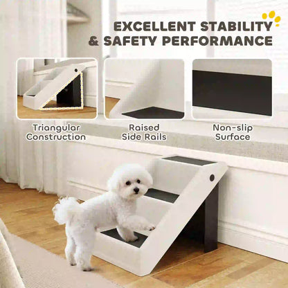 Dog Stairs, 14.5" H, Foldable Pet Ramp, 3 Non-Slip Steps Dog Stairs at Gallery Canada