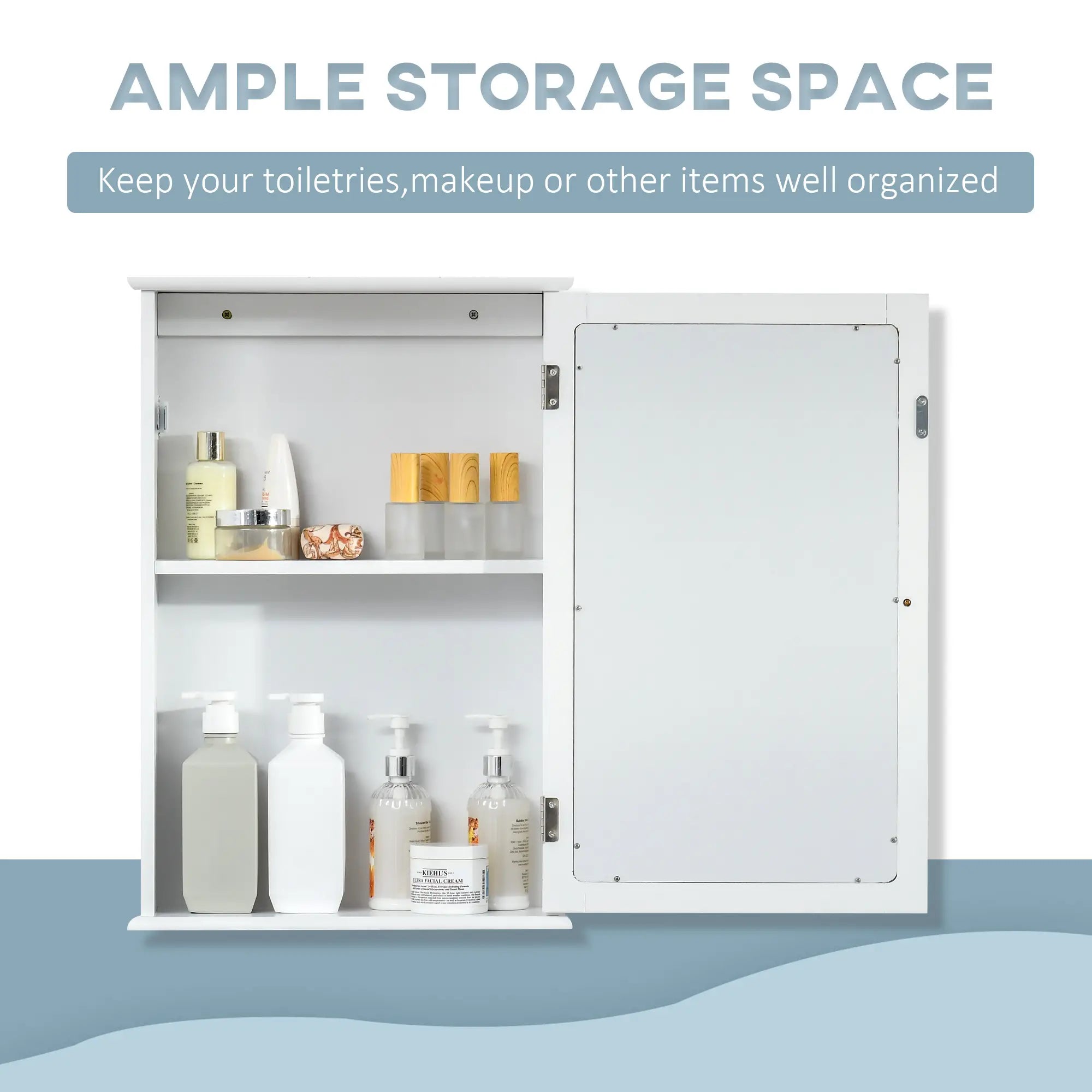 Wall Mounted Bathroom Mirror Cabinet, With Shelves, White Mirror Medicine Cabinets at Gallery Canada