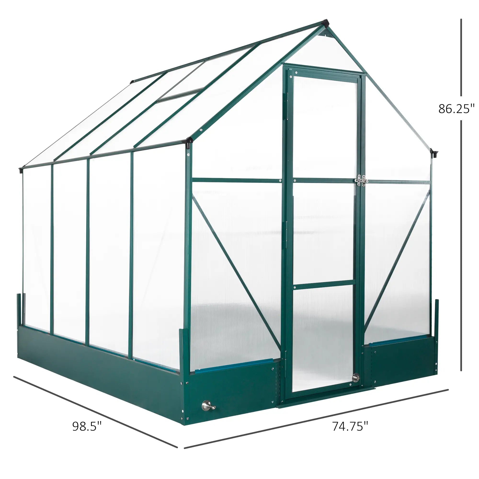 8.2' x 6.2' Greenhouse, Aluminum Frame, Temperature Controlled Window Walk In Greenhouses at Gallery Canada