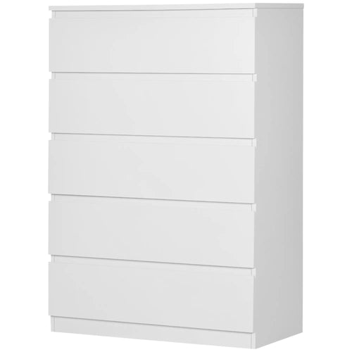 5 Drawer Chest, Dresser for Bedroom, Zinc Alloy Runners