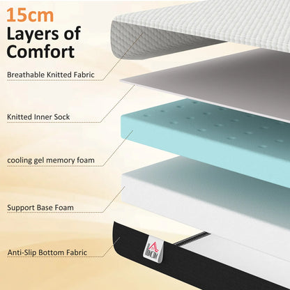 Twin 6 Inch Memory Foam Mattress, Medium Firm, CertiPUR-US