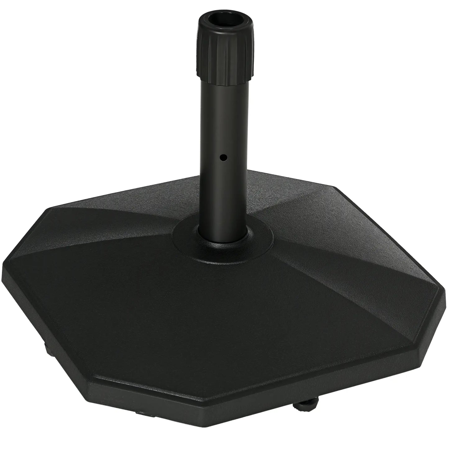 48lbs Concrete Umbrella Base, Outdoor Stand for Lawn, Deck, Garden, Black Umbrella Bases Black at Gallery Canada