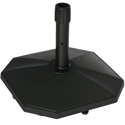 48lbs Concrete Umbrella Base, Outdoor Stand for Lawn, Deck, Garden, Black Umbrella Bases Black at Gallery Canada