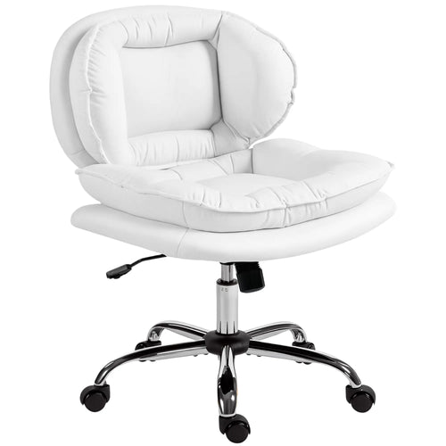 Criss Cross Chair, Swivel Office Chair, Tilting, No Arm, White