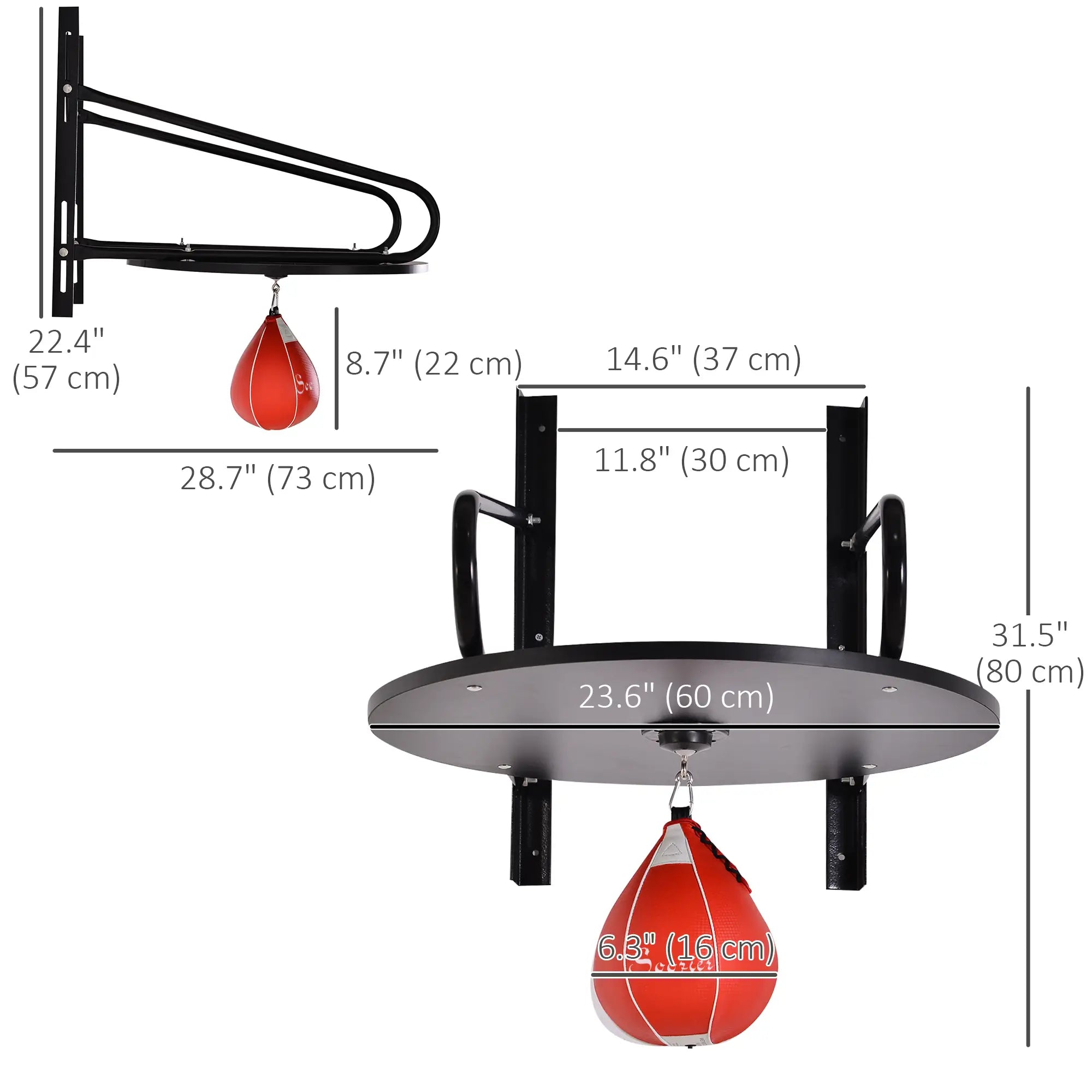 Wall Mounted Speed Bag Platform, Adjustable Height More-Strength Training Equipment at Gallery Canada