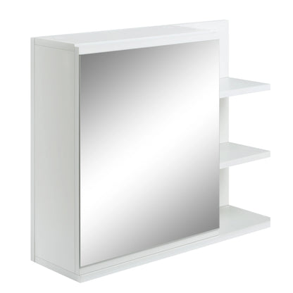 Wall Mounted Bathroom Storage Cabinet with Mirror, 3 Shelves, 2-Tier Cupboard Mirror Medicine Cabinets White at Gallery Canada