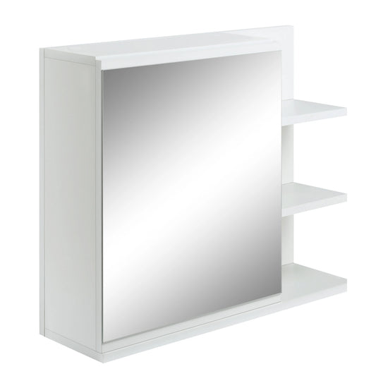 Wall Mounted Bathroom Storage Cabinet with Mirror, 3 Shelves, 2-Tier Cupboard Mirror Medicine Cabinets White at Gallery Canada
