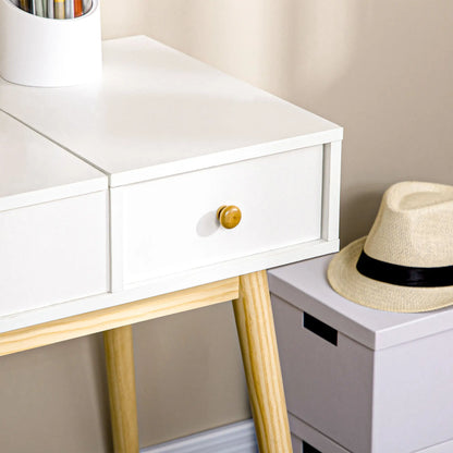 Dressing Table Set with Mirror, Stool, 2 Drawers, White Dressing & Vanity Tables at Gallery Canada