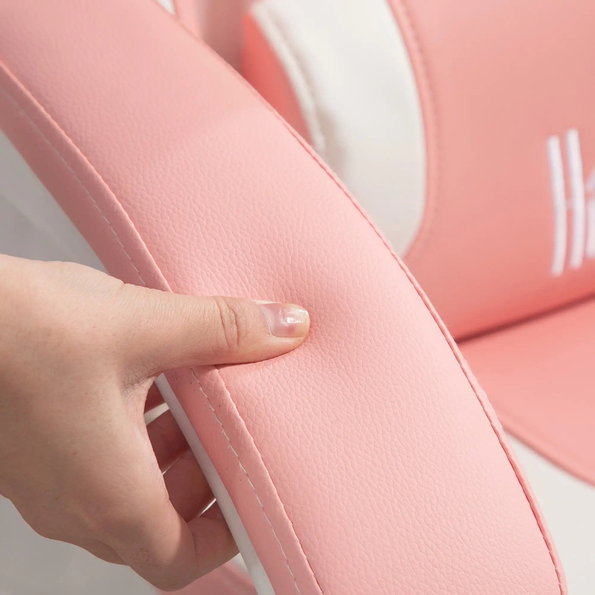 Racing Gamer Chair, Faux Leather with Footrest, Headrest, Lumbar Support, Pink Video Game Chairs at Gallery Canada