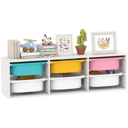 Kids Toy Storage Organizer with 6 Removable Plastic Bins Bookshelves & Bookcases at Gallery Canada