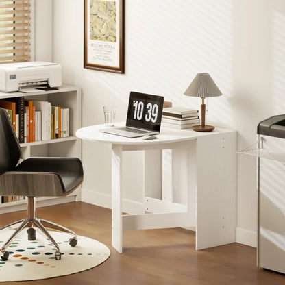 Oval Folding Dining Table, Drop Leaf Kitchen Table, Distressed White, White Bar Tables & Dining Tables at Gallery Canada