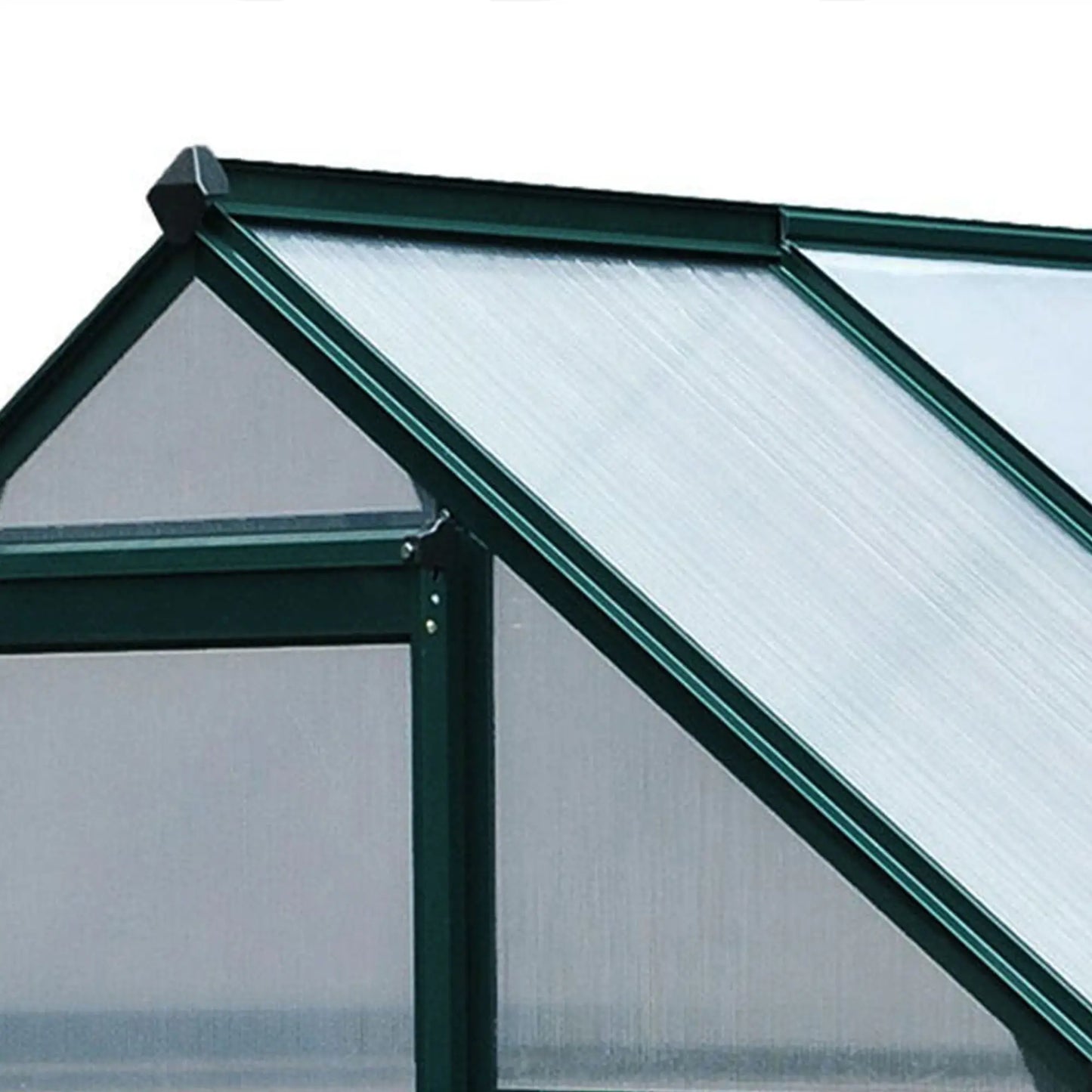 6.2' x 4.3' x 6.6' Polycarbonate Greenhouse, Walk-In, Galvanized Base, Aluminium Frame, Slide Door, Clear Walk In Greenhouses at Gallery Canada