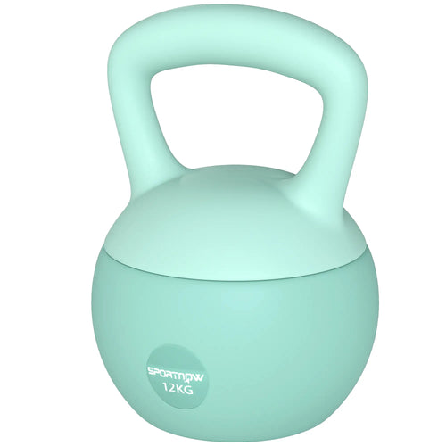 26 lb Soft Kettlebell, Sand Filled Weight w/ Grip Handle, Kettlebell Weight for Full Body Workout, Green