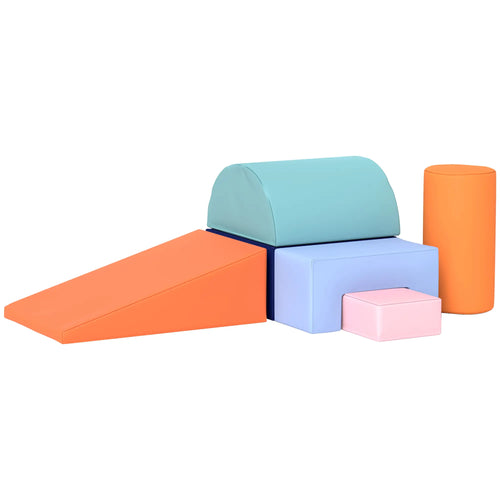 6 Piece Soft Play Equipment, 6-72 Months, Blue, Orange