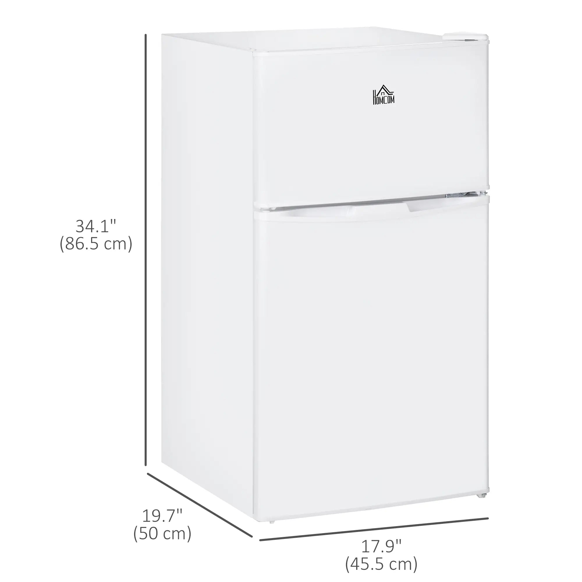 3.2 Cu Ft Compact Refrigerator, Mini Fridge with Freezer, Adjustable Shelves, White Small Kitchen Appliances at Gallery Canada