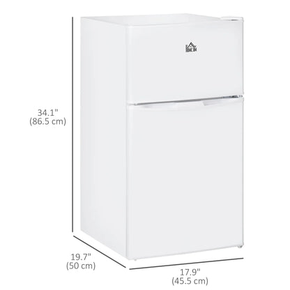 3.2 Cu Ft Compact Refrigerator, Mini Fridge with Freezer, Adjustable Shelves, White Small Kitchen Appliances at Gallery Canada