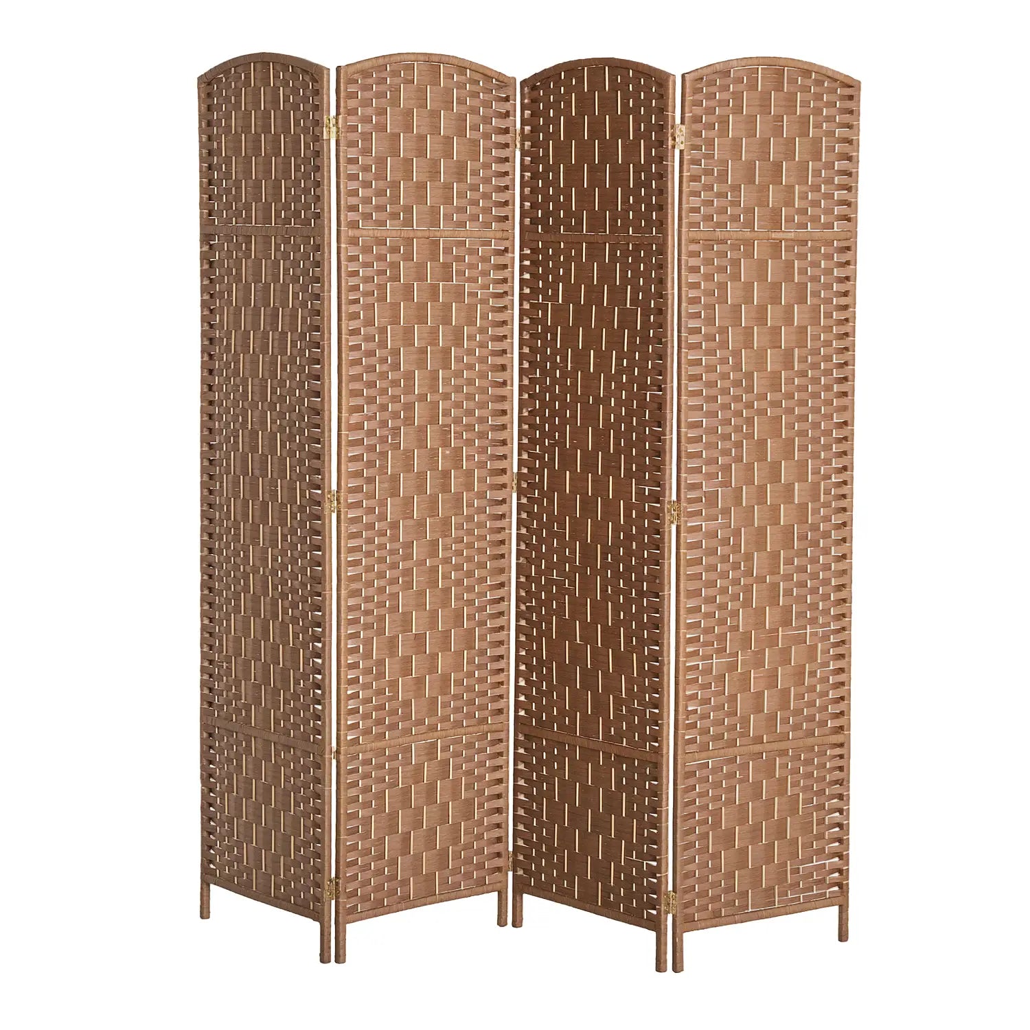 6ft Folding Room Divider, 4 Panel Wooden Frame, Natural Room Dividers Natural at Gallery Canada