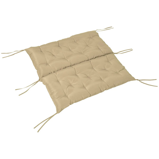2-Seater Garden Bench Cushion, Swing Chair Mat Replacement, 39.4"x38.6", Khaki Patio Chair Cushions Khaki at Gallery Canada
