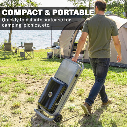Portable Propane BBQ Grill, Foldable Cart, 9500 BTU, Black Propane Gas Grills at Gallery Canada