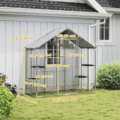 Large Cat Enclosure, Waterproof Cover, 5 Platforms, Hammock Outdoor Cat Enclosures at Gallery Canada