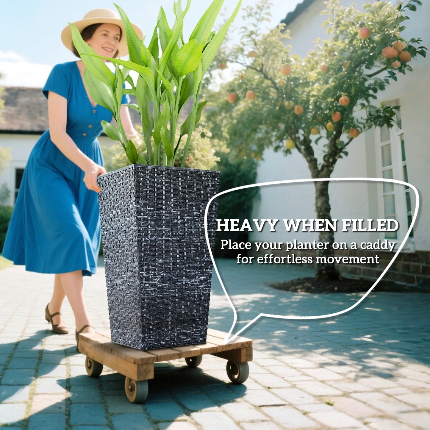 Set of 3 Tall Plant Stand, Outdoor Indoor Flower Pot, Mixed Grey, Grey Garden Accessories at Gallery Canada