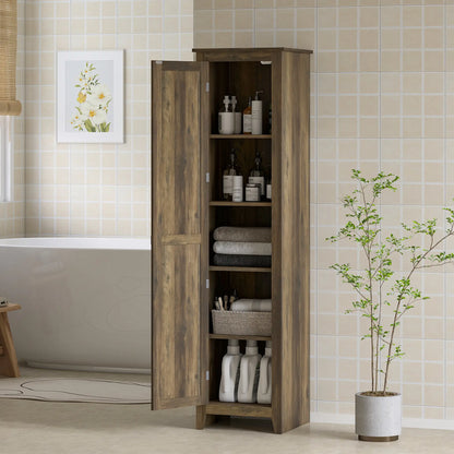 67" Farmhouse Kitchen Pantry Cabinet, Adjustable Shelves, Brown Kitchen Pantry Cabinets at Gallery Canada