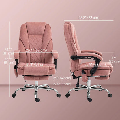 Massage Office Chair, Reclining Computer Chair, Adjustable Height, Pink Massage Chairs at Gallery Canada