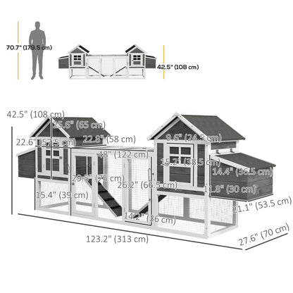 Extra Large Chicken Coop, Wooden Poultry House, Rabbit Hutch, Grey Chicken Coops at Gallery Canada