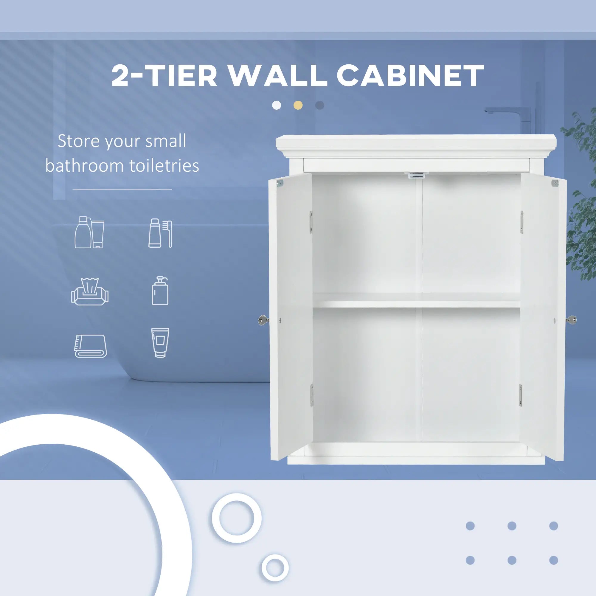 Over Toilet Storage Cabinet, Adjustable Shelf, White Wall Mounted Cabinets at Gallery Canada