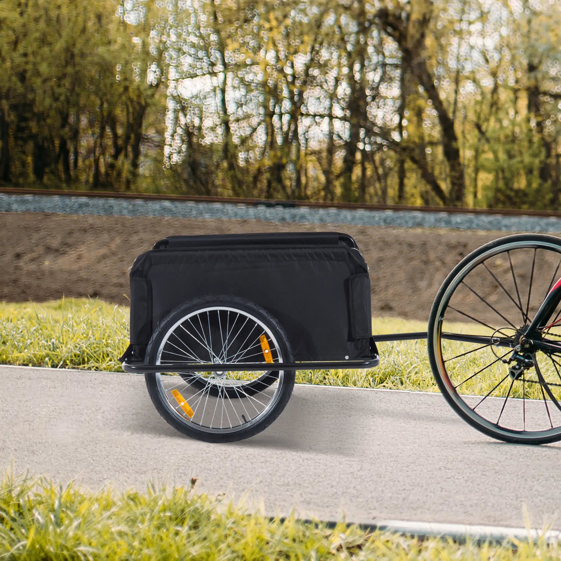 Bicycle Trailer, Utility Cart, Removable Cover, Red Bike Cargo Trailers at Gallery Canada