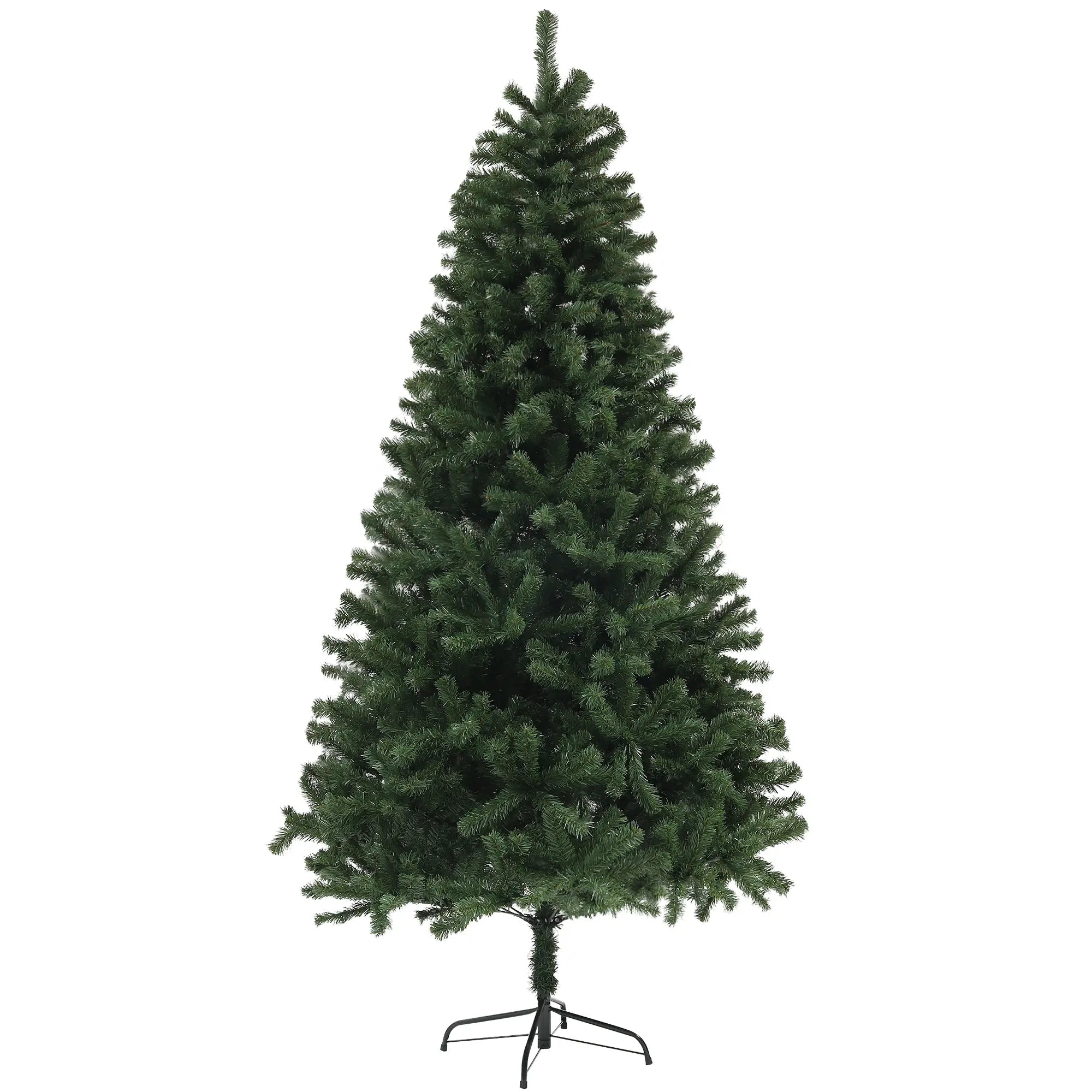 7.5ft Artificial Christmas Tree, Auto Open, Steel Base, Green Artificial Christmas Trees at Gallery Canada