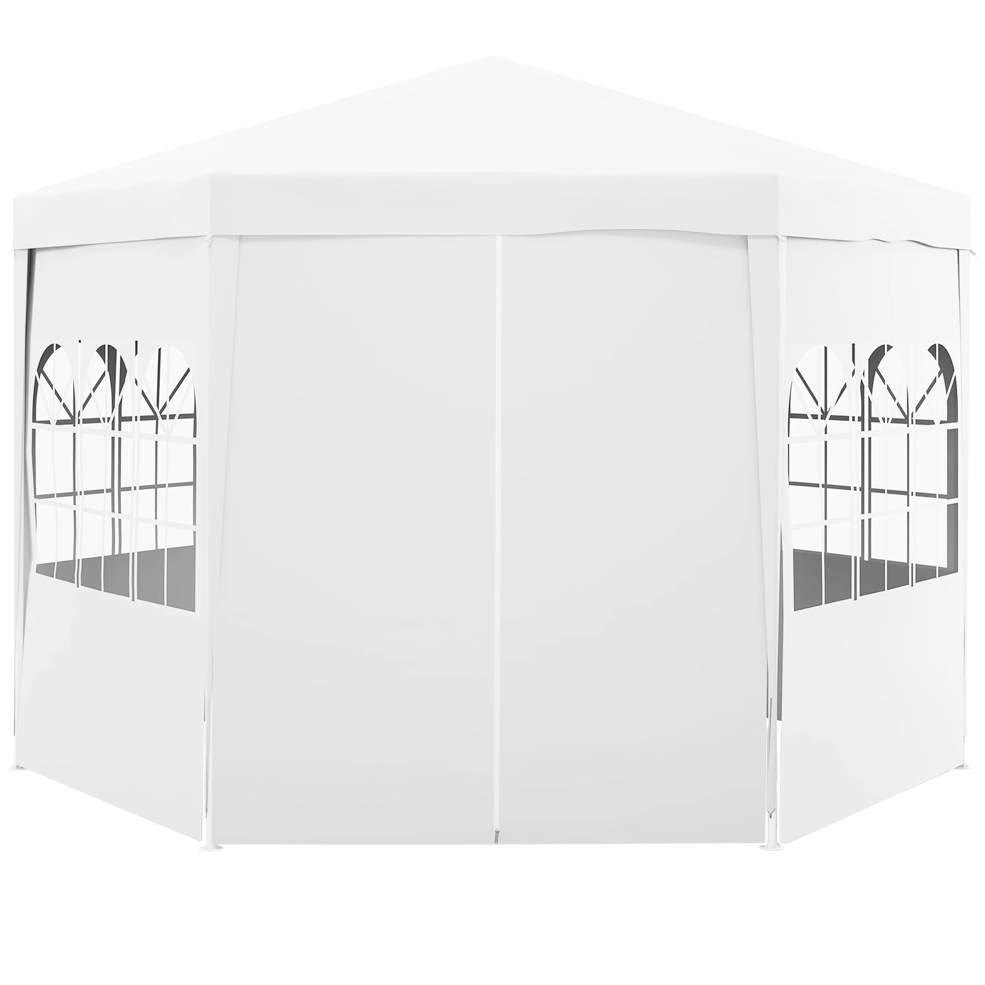 13 ft Waterproof Party Tent, 6 Removable Side Walls, Outdoor Canopy Canopy Tents White at Gallery Canada
