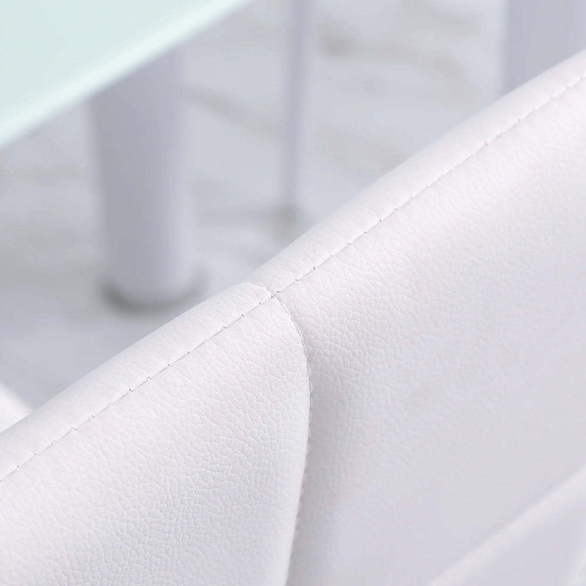 Modern Dining Chairs, Set of 4, Button Tufted High Back, White Bar Stools at Gallery Canada