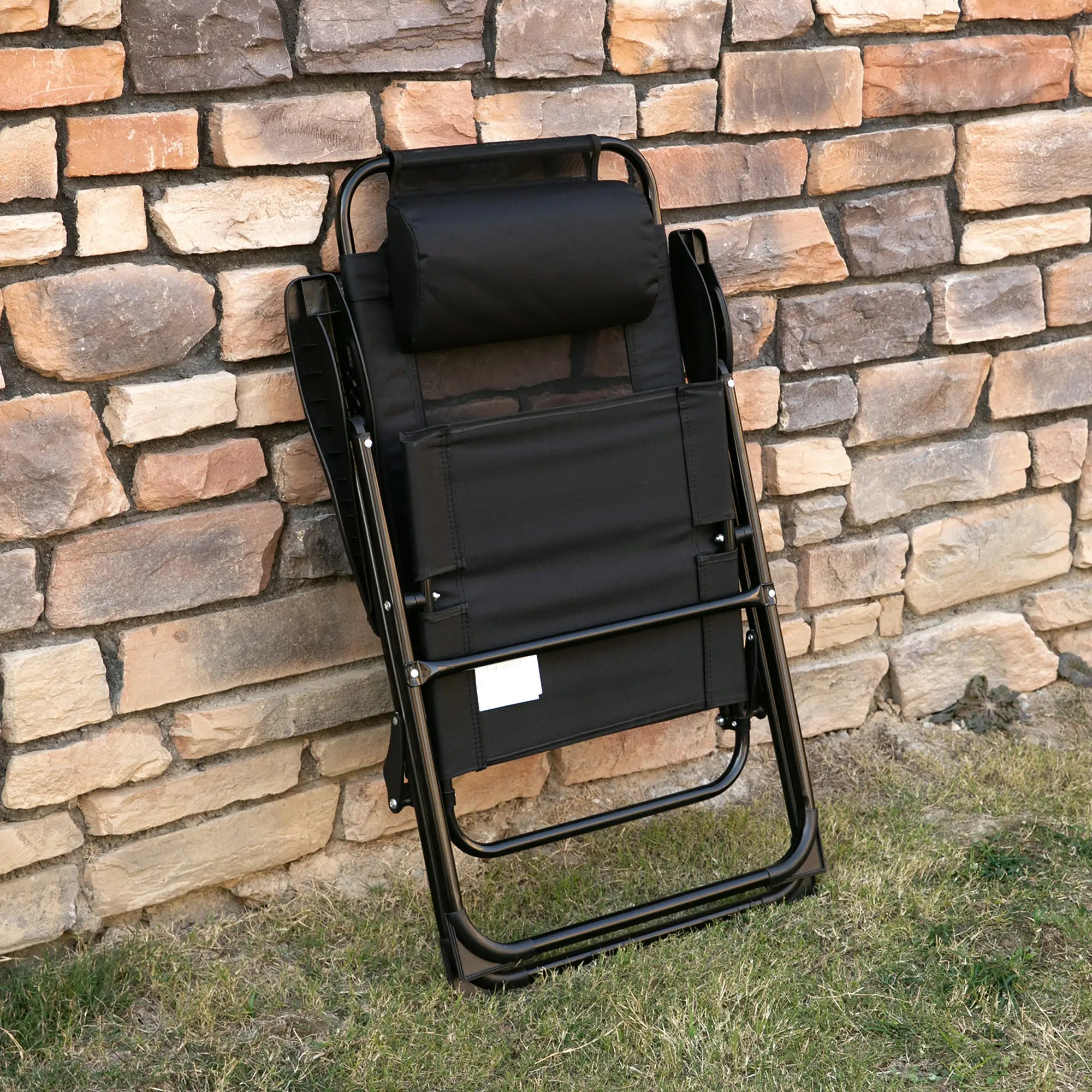 Double Camping Chairs, Foldable, Reclining, Headrest, Black Patio Chairs at Gallery Canada