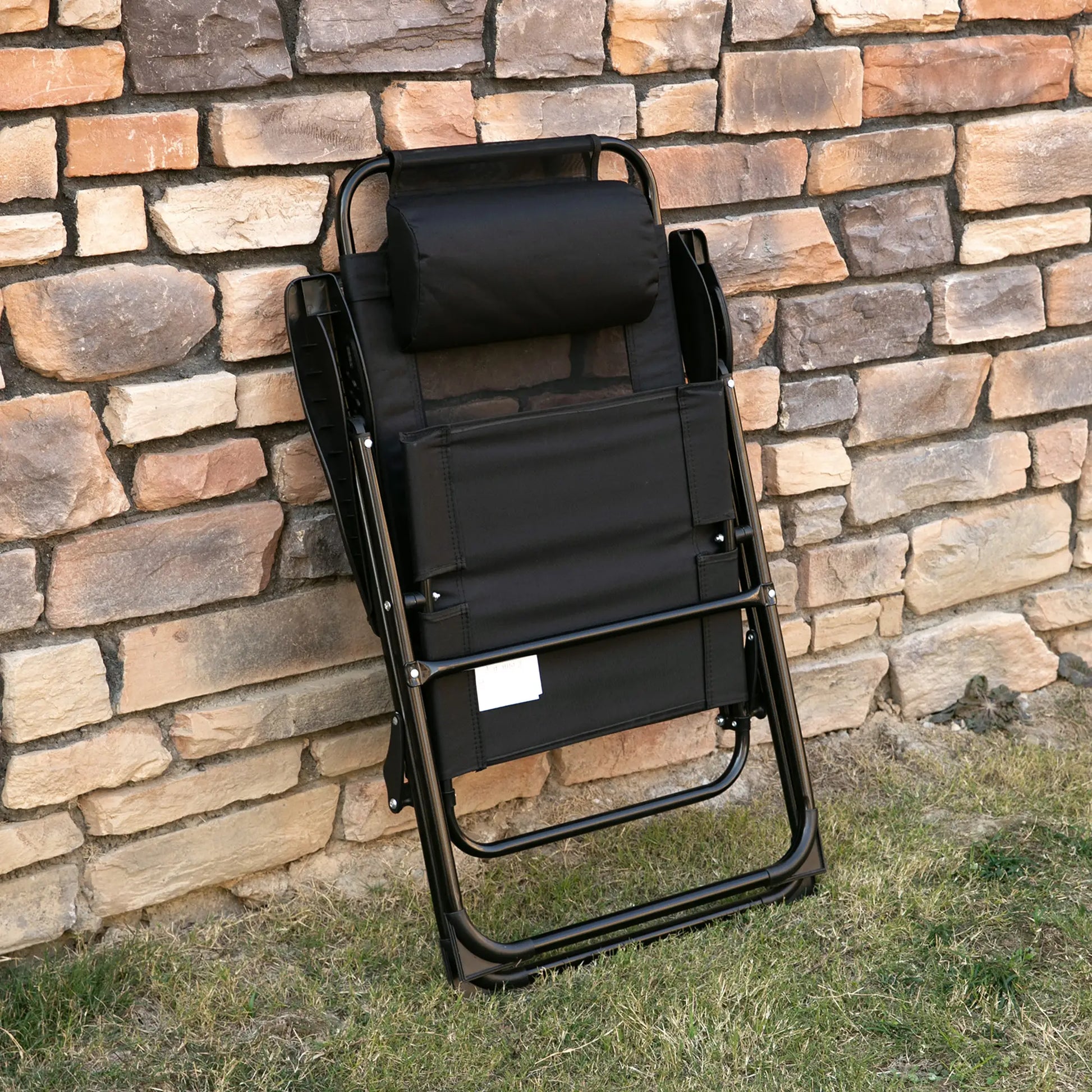 Double Camping Chairs, Foldable, Reclining, Headrest, Black Patio Chairs at Gallery Canada