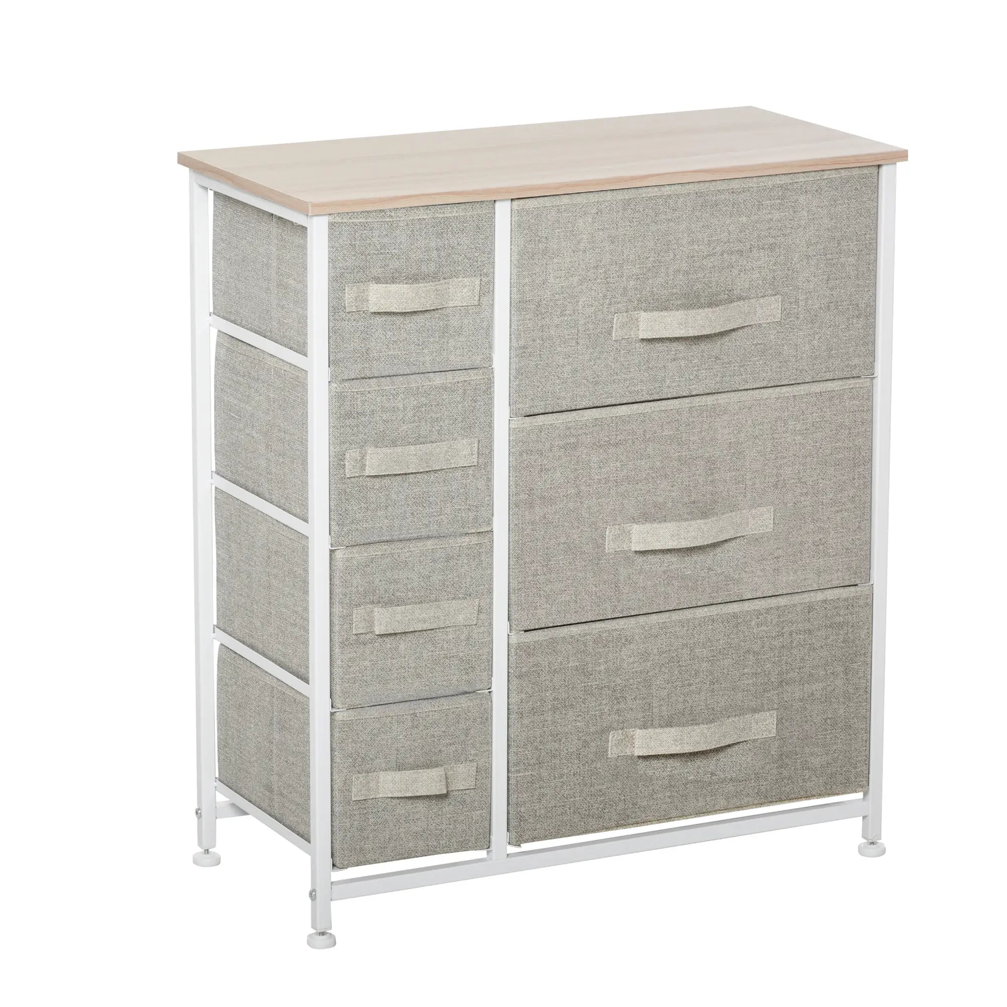 7-Drawer Dresser, Metal Frame, Fabric, Light Grey Storage Cabinets at Gallery Canada