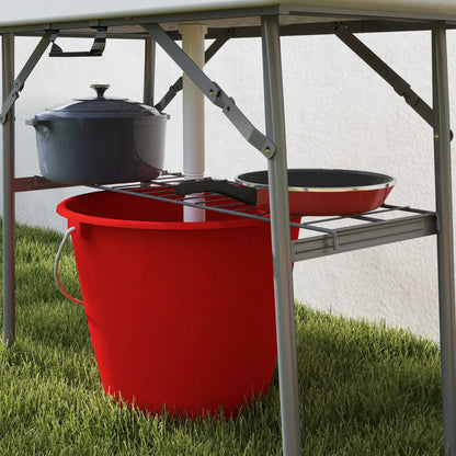 3.4ft Folding Ice Cooler Table with Drain, Outdoor Patio Party, White Picnic Tables & Camping Chairs at Gallery Canada