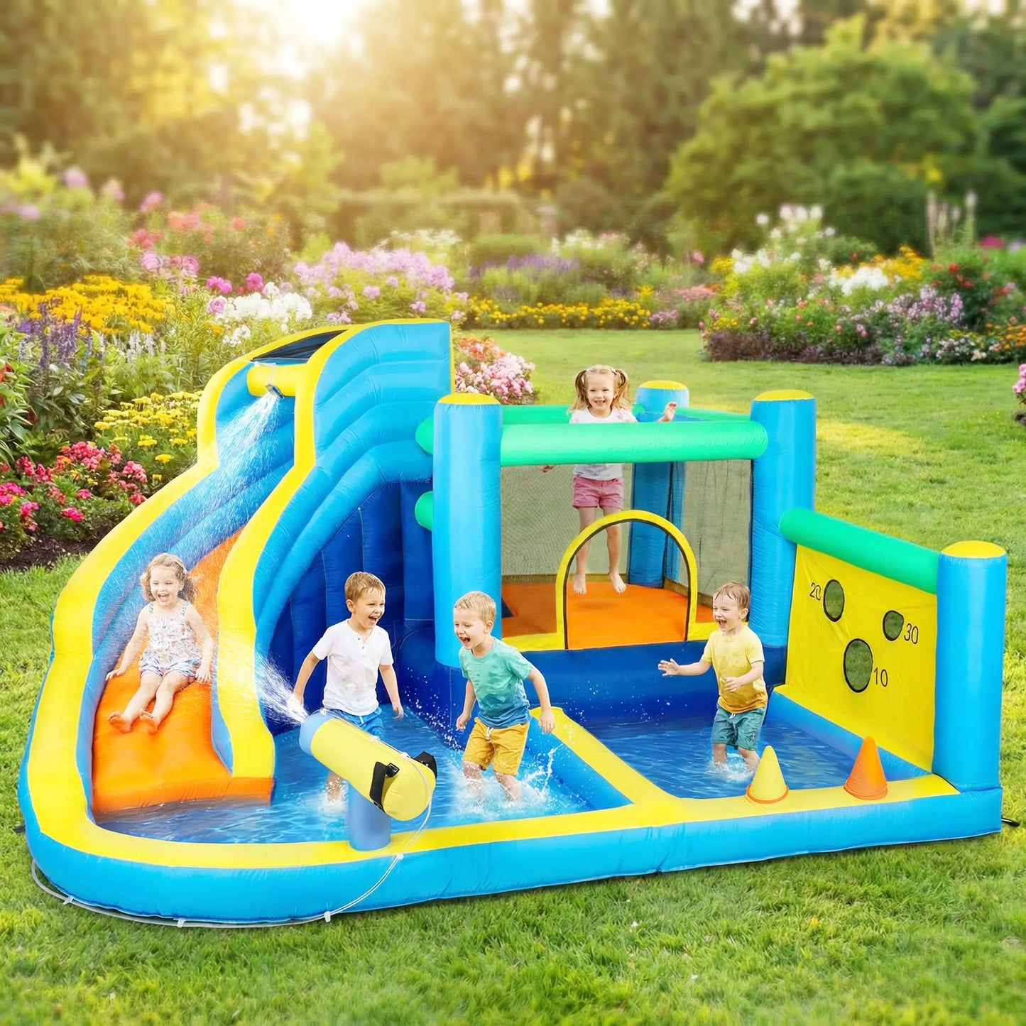 Inflatable Bounce House With Slide, Pool, Ball Pit, 12' x 12' Inflatables at Gallery Canada