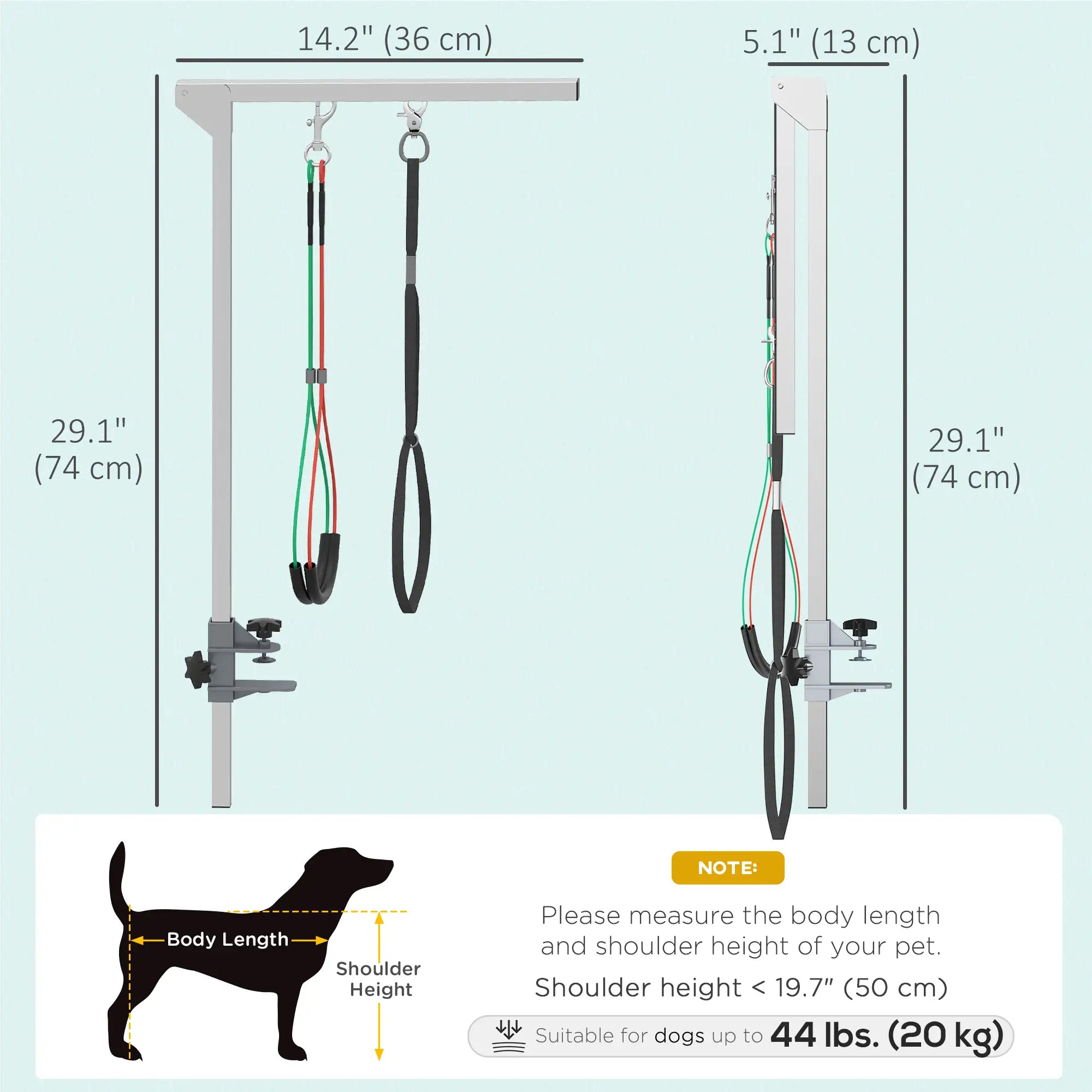 Adjustable Pet Grooming Arm With Clamp, Haunch Holders, Grooming Loop, Sliver Dog Grooming Tables at Gallery Canada