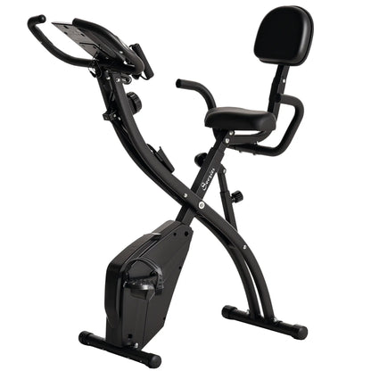 Folding Exercise Bike, 8-Level Magnetic Resistance, Adjustable Seat, Black Exercise & Stationary Bikes Black at Gallery Canada