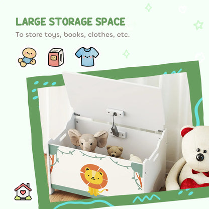 Kids Storage Chest with Lid, Safety Hinges, Green Baby & Kids Storage at Gallery Canada