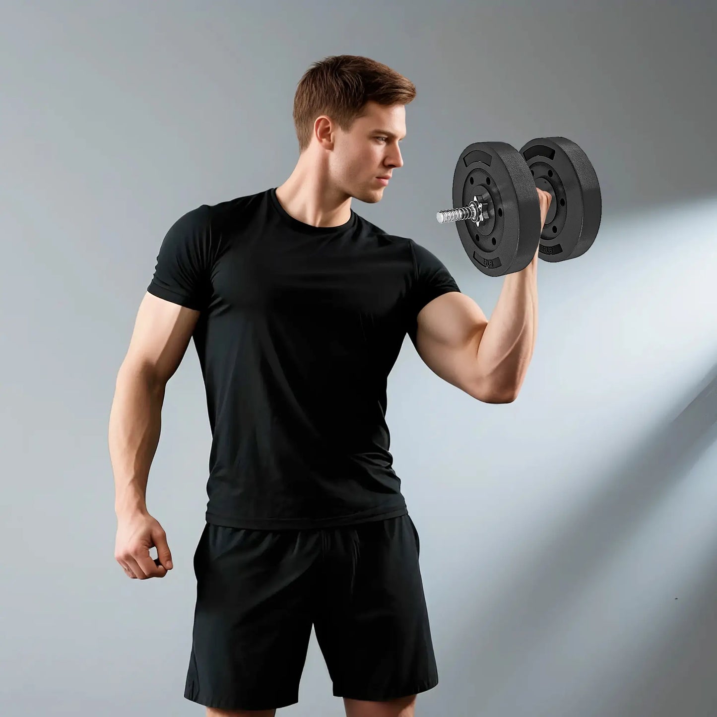 Weight Plates Set, 1-Inch Barbell Weight Set, 2 x 22 lbs Dumbbells & Barbells at Gallery Canada