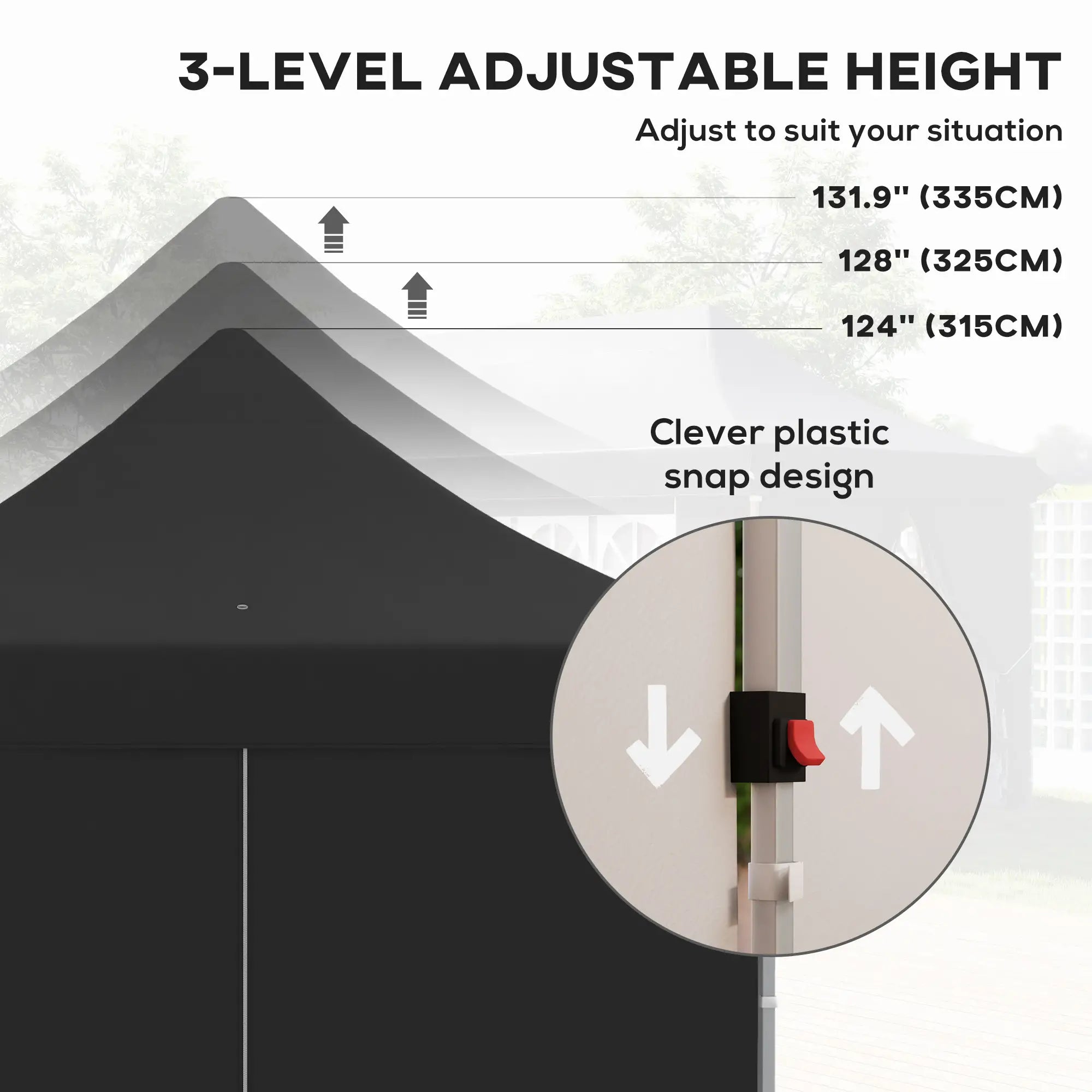 20x10 Pop Up Canopy, 6 Removable Sidewalls, Carry Bag, 6 Sand Bags, Adjustable, Grey Pop Up Canopies at Gallery Canada