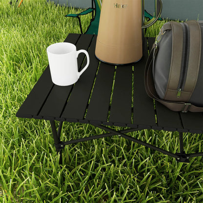 Folding Camping Table, Roll up Top, Carry Bag, Portable, Black Picnic Tables & Camping Chairs at Gallery Canada